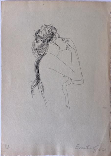 Emilio Greco - Halbakt - Lithographie - Handsigniert verkocht voor € 95!