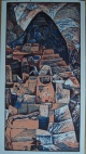 Esteban Fekete - Handsignierter Original Farbholzschnitt "Machu Picchu&quot; verkocht voor € 69!