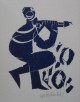 H.A.P. Grieshaber - Handsignierter Original-Holzschnitt Pan 1980 verkocht voor € 65!