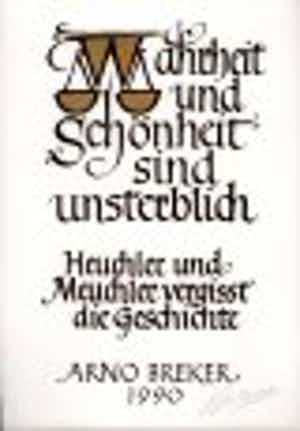 Arno Breker - Siebdruck aus 1990, handsigniert verkocht voor € 60!