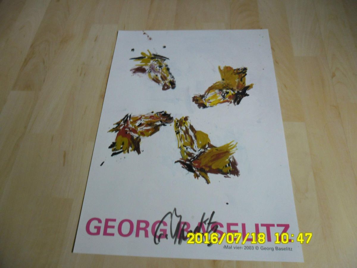 Georg Baselitz - Handsigniertes Poster Georg Baselitz verkocht voor € 60!