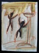 Hacky Ritzerfeld - Handzeichnung - Aquarell, Acryl und Fettkreide auf Papier 533 verkocht voor € 45!