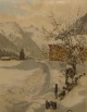 Hans Figura - Hans Figura. Signierte Radierung Winterlandschaft inkl. Rahmen verkocht voor € 75!