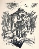 Ernst Fritsch - Haus vor der Sonne, Lithographie 1919 verkocht voor € 35!