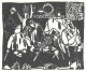 Heinrich Campendonk - Heinrich Campendonk.Die Bettler nach Brueghel. Orig.Holzschnitt von 1922. verkocht voor € 95!