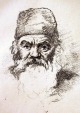 Hermann Struck - Hermann Struck, Alter Rabbi, Original-Lithographie von 1918 verkocht voor € 35!
