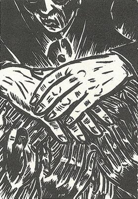 Frans Masereel - Holzschnitt, handsigniert, Hamburg verkocht voor € 160!