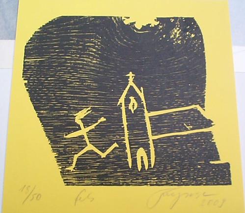 Felix Droese - Holzschnitt " fels &quot; signiert u. numeriert Auflage 50 verkocht voor € 35!