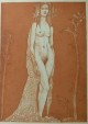 Ernst Fuchs - Hommage a David Hamilton - Original-Farbradierung von 1975, handsigniert, Ex. Probedruck verkocht voor € 290!