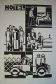 Gerd Arntz - Hotel,original Holzschnitt v.1927/73 signiert verkocht voor € 100!