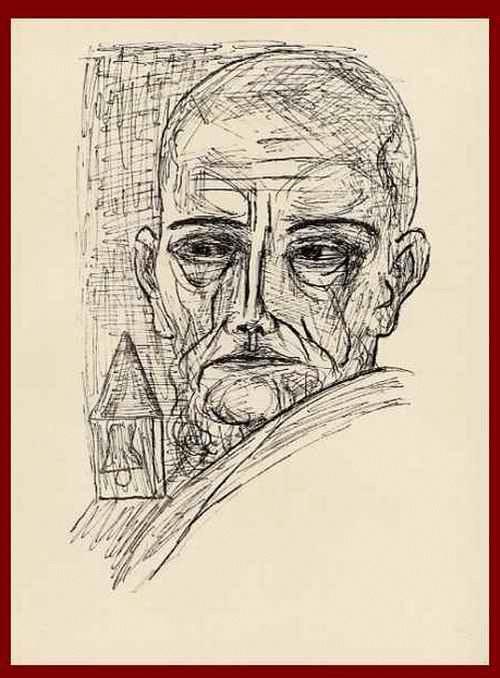 Max Beckmann - Im HÖCHSTEN ALTER - Im RÜCKEN NECKT MICH der VERDRUß - OriginalHolzstich 1957 mit Prägestempel 30 verkocht voor € 99!