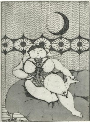 Anne Häupl - Im Separée, Radierung von 1973, signiert kopen? Bied vanaf 46!