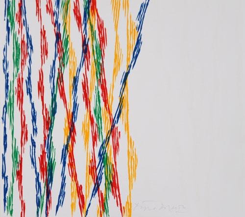 Piero Dorazio - In extremis I, Lithographie, 1995, signiert verkocht voor € 65!