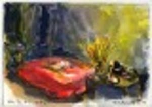 Peter Schunter - INTERIEUR mit BLUMENVASE - Handsigniertes OriginalAquarell des WEST-BERLINER REALISTEN 2010 kopen? Bied vanaf 99!