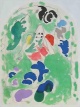 Marc Chagall - ISSACHAR - 1962 - Original Farblithographie aus dem Zyklus VITRAUX pour JERUSALEM (Mourlot CS 17) verkocht voor € 99!