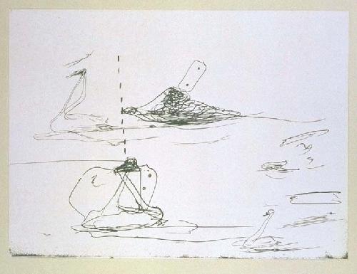 Joseph Beuys - J. BEUYS RADIERUNG HANDSIGNIERT INTELLIGENZ DER SCHWÄNE verkocht voor € 499!