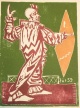 Erich Heckel - Jahresblatt "Clown im Spiegel&quot; verkocht voor € 740!