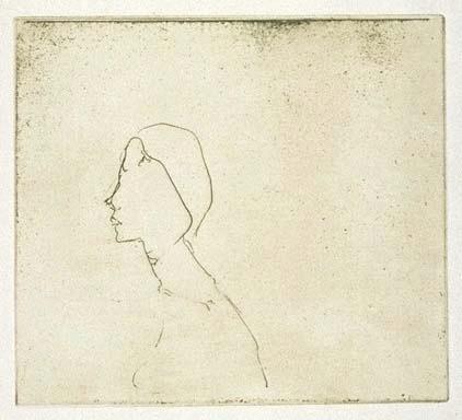 Joseph Beuys - JOSEPH BEUYS RADIERUNG HANDSIGNIERT KOPF H.B. verkocht voor € 479!