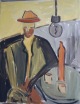Hacky Ritzerfeld - JOSEPH BEUYS - sehr gefällige und außergewöhnlich gute Leinwandarbeit 90 x 70 cm verkocht voor € 500!