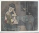 Kurt Sohns - Junge mit Vogel, Farbaquatinta von 1953 verkocht voor € 154!