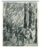 Max Liebermann - KAFFEE im PARK - 1922 - OriginalHolzschnitt aus der Folge BILDER OHNE WORTE (Unter Passepartout) verkocht voor € 65!