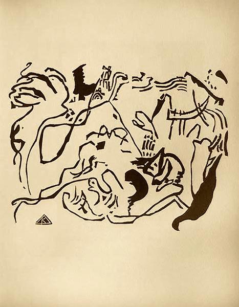 Wassily Kandinsky - Kandinsky Das Jüngste Gericht Original-Holzschnitt 1911 verkocht voor € 95!