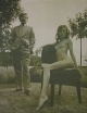 Karin Szekessy - Karin Székessy, ohne Titel (Paul Wunderlich mit Akt ), Lichtdruck, handsigniert verkocht voor € 60!