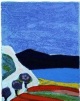 Amos Yaskil - 'KLEINE LANDSCHAFT BEI MIGDAL', Originalfarbsiebdruck, handsigniert, 1998! verkocht voor € 90!
