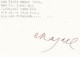 Marc Chagall - Kleiner Brief, handsigniert verkocht voor € 50!