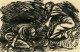 Ernst Barlach - KNIEND vor der MUTTER - 1922 - OriginalHolzschnitt aus der Holzschnittfolge Der FINDLING (Unter PP) verkocht voor € 65!