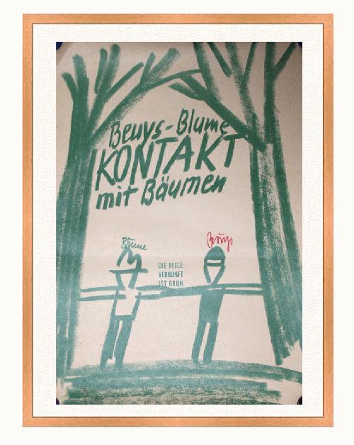 Joseph Beuys - Kontakt mit Bäumen, zweifach signiert verkocht voor € 295!