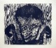 Gustav Kluge - Kopf, Holzschnitt, 1985 verkocht voor € 35!