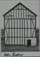 Bernd Und Hilla Becher - Kunstpostkarte, Motiv: "Fachwerkhaus, Salchendorf 1959&quot;, handsigniert verkocht voor € 50!