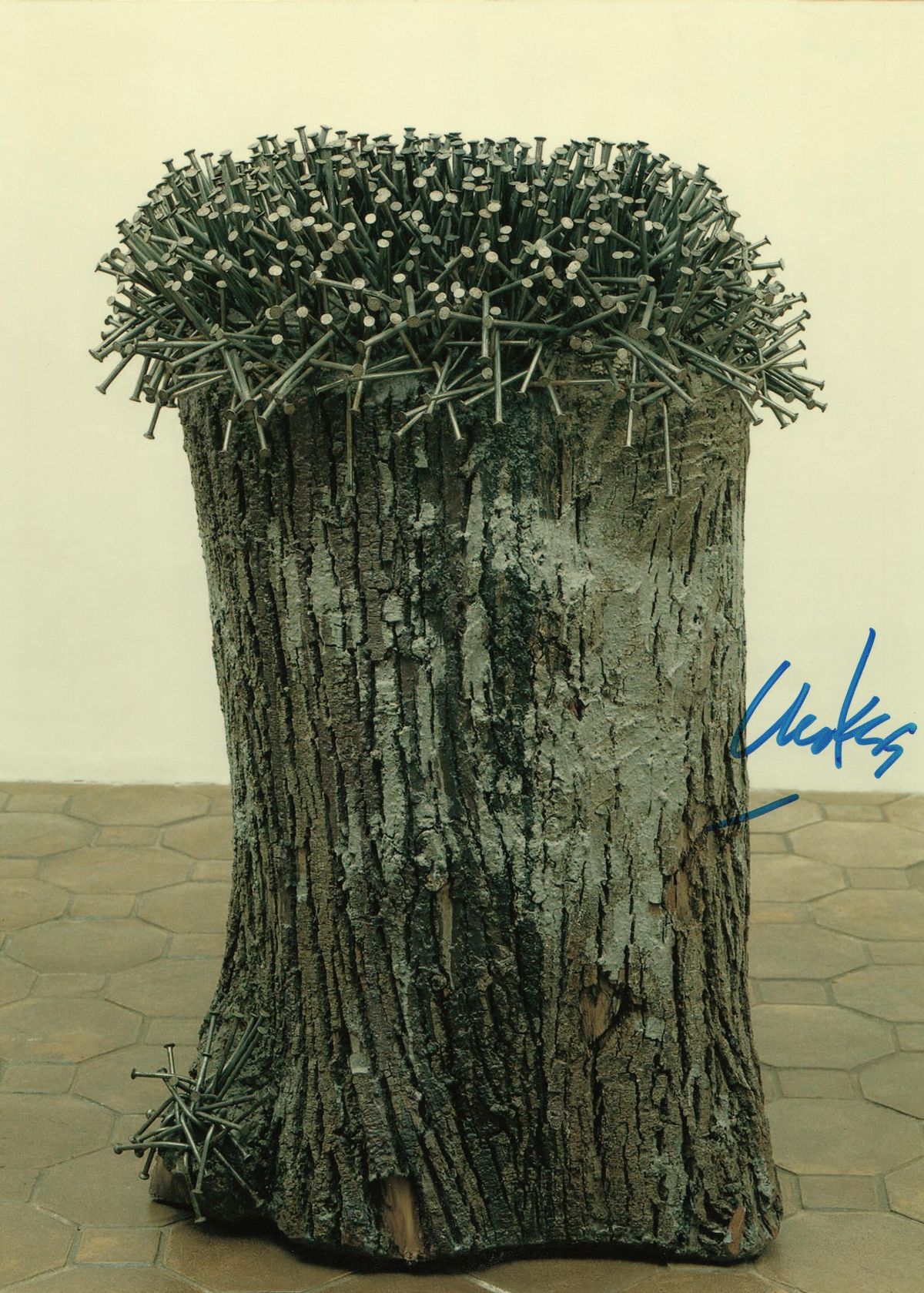 Gunther Uecker - Kunstpranger OFoto ( 29 / 20 cm ) 2003 signiert , Pressemappe verkocht voor € 95!