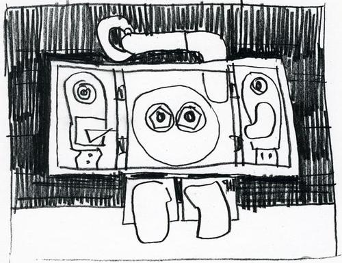 Herbert Press - La Famille II, Offsetlithografie von 1979 verkocht voor € 40!