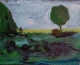 Reinhard Stangl - Landschaft, 1989, Öl/Malpappe verkocht voor € 125!