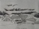 Horst Skodlerrak - Landschaft, Radierung von 1975, handsign. verkocht voor € 70!