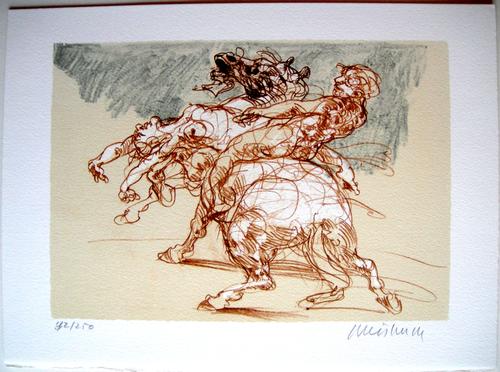 Claude Weisbuch - L'Enlèvement - Originale handsignierte Lithographie kopen? Bied vanaf 170!