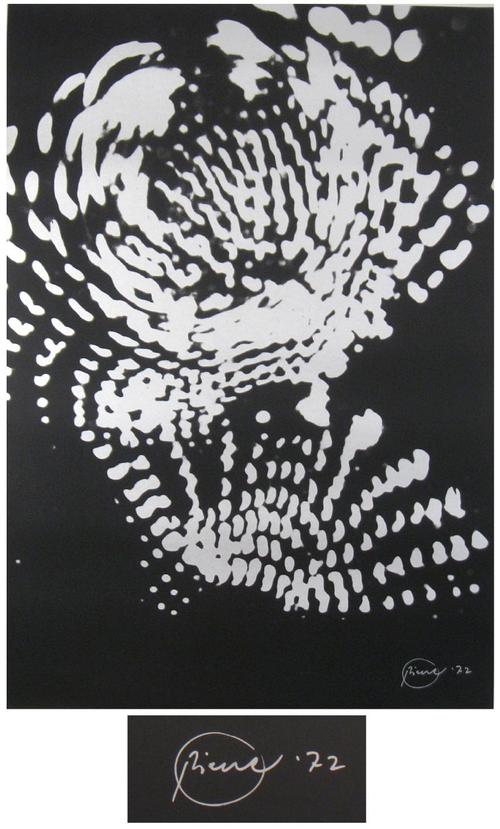 Otto Piene - Lichträume 1972 , große Farbserigrafie sign. und datiert verkocht voor € 760!