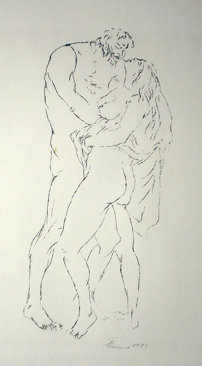Fritz Cremer - Liebende, (WVZ Nr. L414), Lithographie 1982 kopen? Bied vanaf 277!