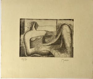 Henry Moore - Liegende - Originale Radierung - Handsigniert kopen? Bied vanaf 540!