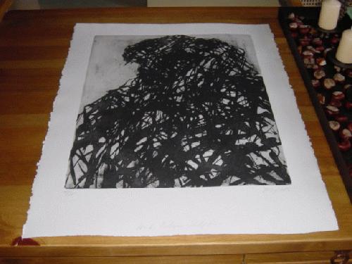 Max Uhlig - Litho-"Nach Balzac-Selbstportrait&quot;, sign.dat.bez.+numm. verkocht voor € 100!