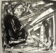 Steffen Volmer - Lithografie, Der Zeichner - für Horst Janssen, signiert, datiert, Ex. 89/200 verkocht voor € 50!