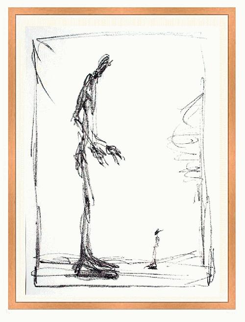 Alberto Giacometti - Lithografie, Dessin 1, großes Format verkocht voor € 95!