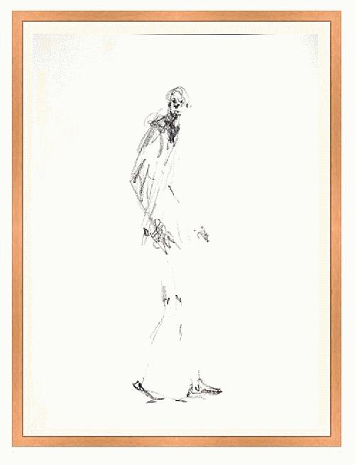 Alberto Giacometti - Lithografie, Dessin 2, großes Format verkocht voor € 100!