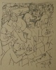 Georg Grosz - Lithographie 'Kaschemme' von 1916 aus der Folge 'Erste George Grosz-Mappe' verkocht voor € 350!