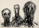 Max Uhlig - LITHOGRAPHIE "Drei Köpfe&quot;, 1983 Aufl.: 15 verkocht voor € 190!