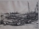 Günther Grassmann - Lithographie (Tusche m. Pinsel / Handdruck), Frauenchiemsee, handsigniert verkocht voor € 80!