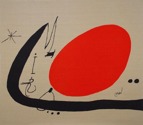 Joan Miro - Má de Proverbis; Farblithographie auf Leinen verkocht voor € 90!