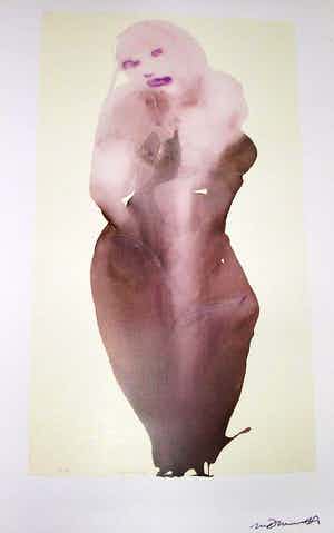 Marlene Dumas - Mae West 1997, große Offsetlitho auf Karton, handsigniert verkocht voor € 600!